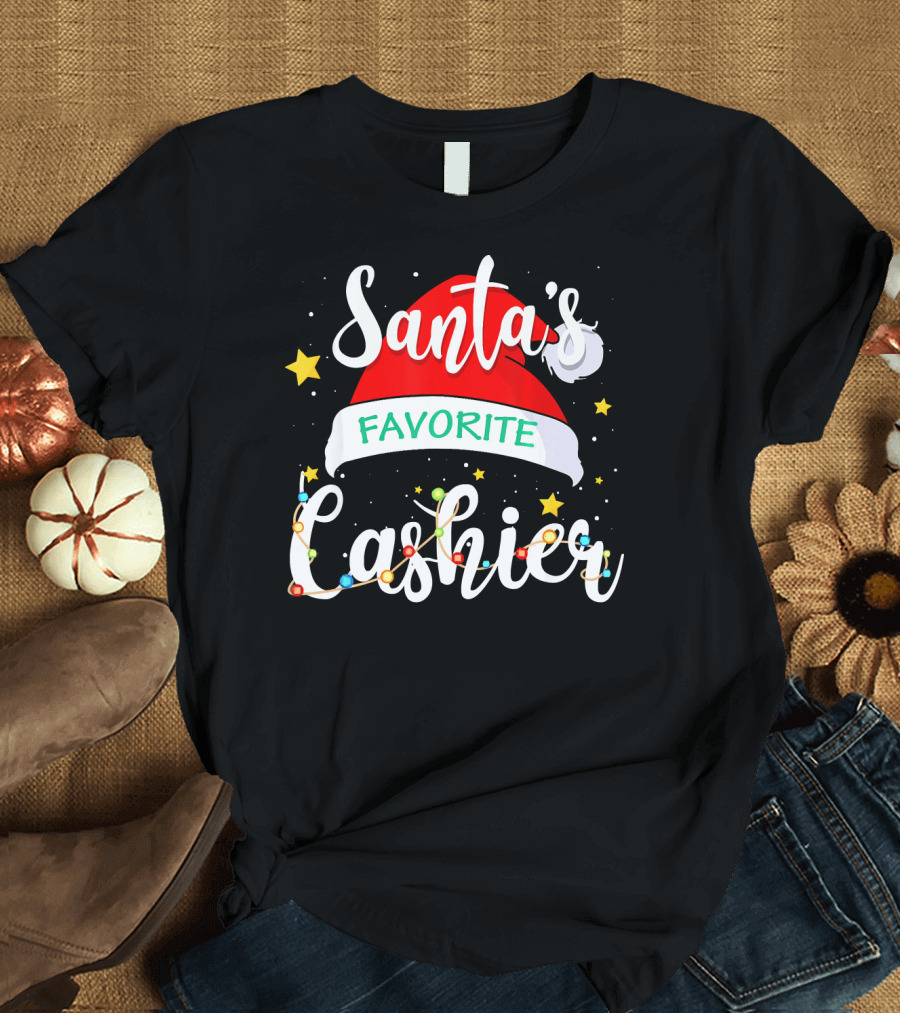 Santa's Favorite Cashier Christmas Costume T-Shirt