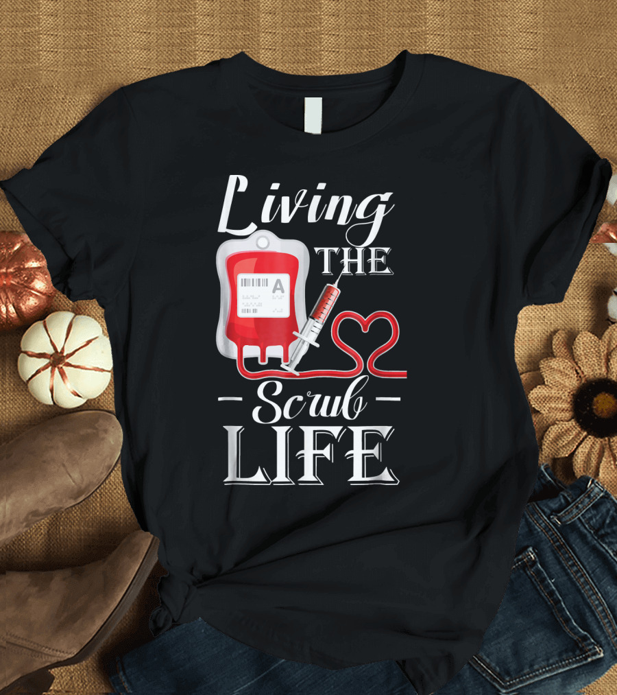 Living the Scrub Life A Positive Heartbeat T-Shirt