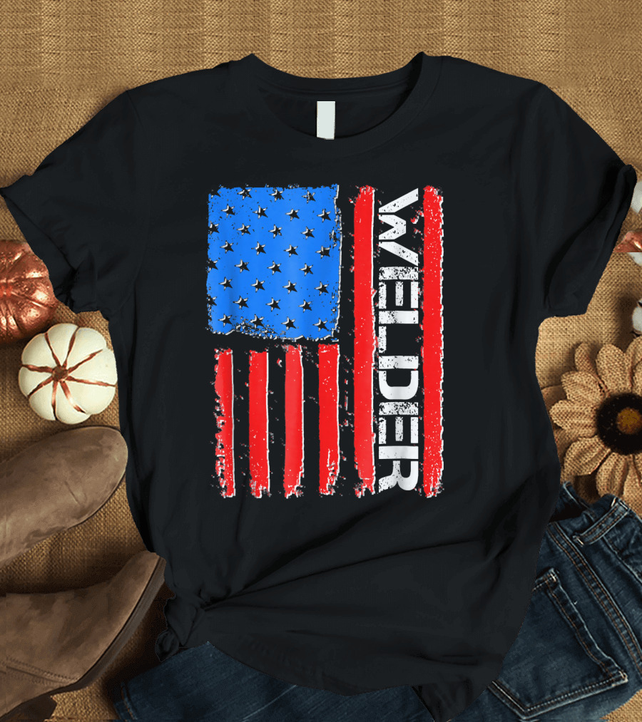 Proud American Welder US Flag Welder T-Shirt