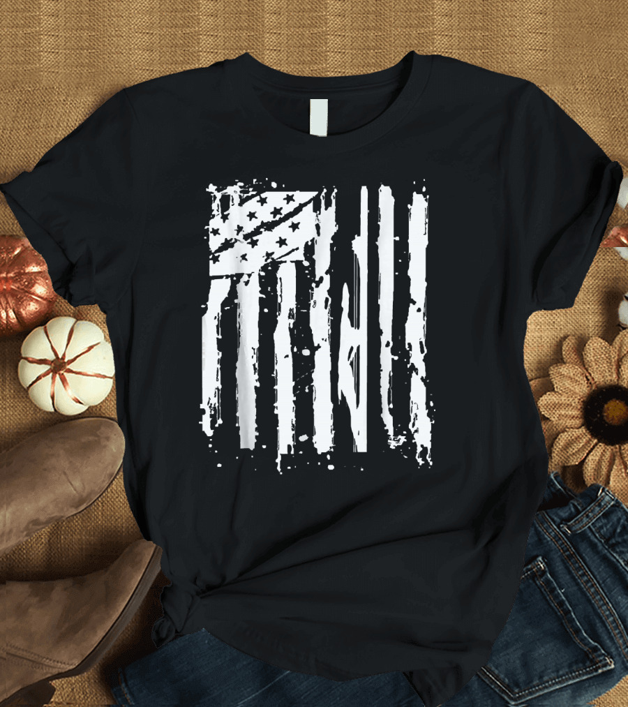 Power Lineman American Flag Electrical T-Shirt