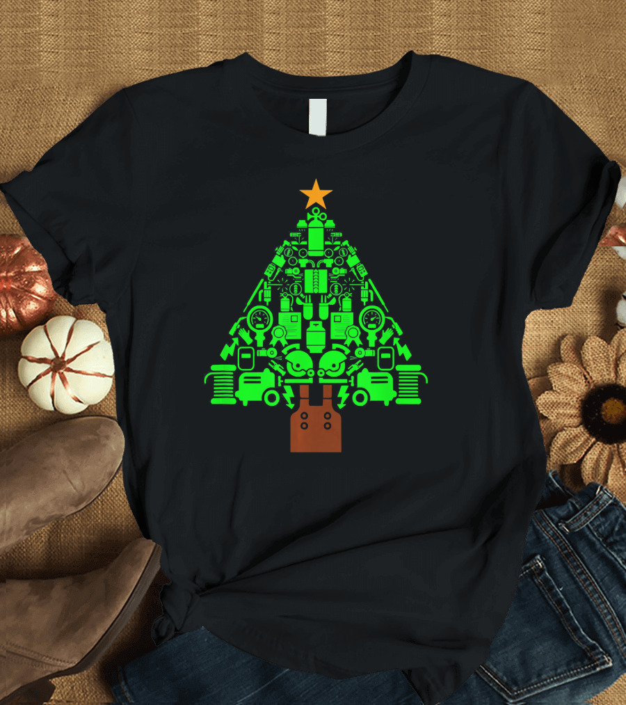 Welder Christmas Tree Funny Welders Equipment T-Shirt
