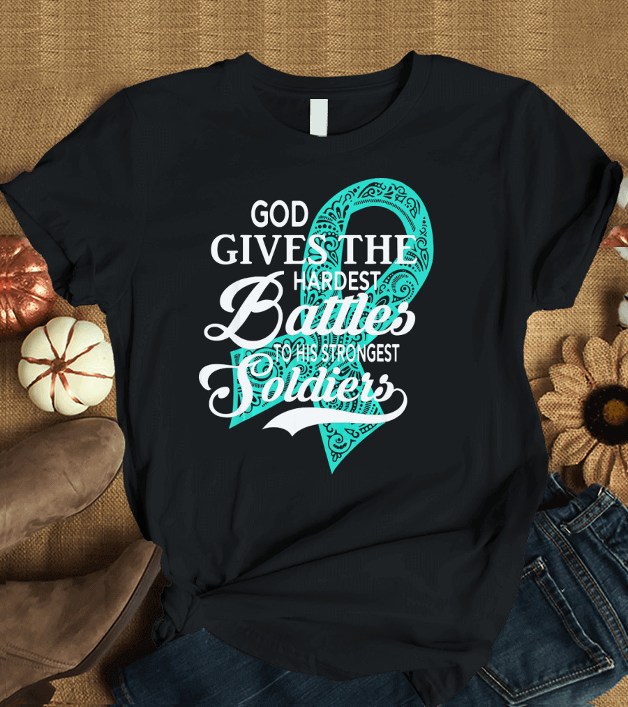 God Gives the Hardest Battles to His Strongest Soldiers T-Shirt