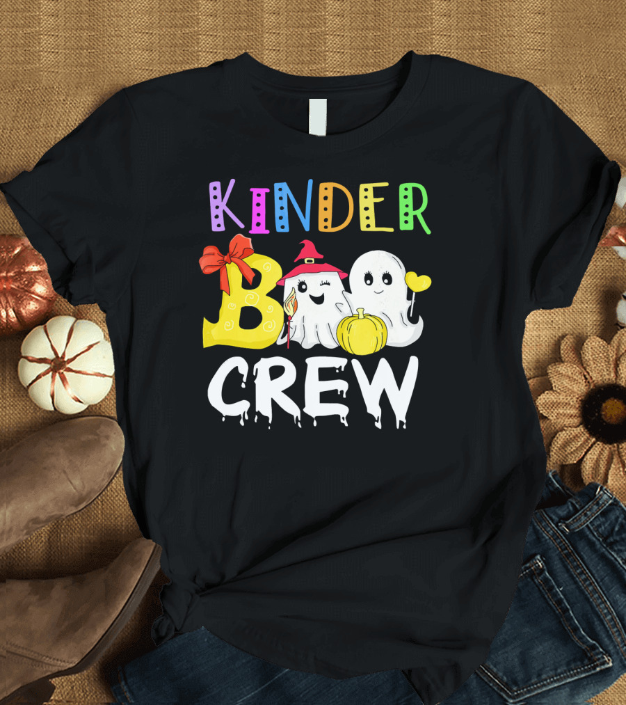 KINDER BOO CREW Halloween Kindergarten Cute Boo T-Shirt