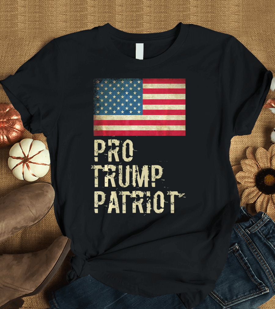 PRO TRUMP PATRIOT American Flag T-Shirt