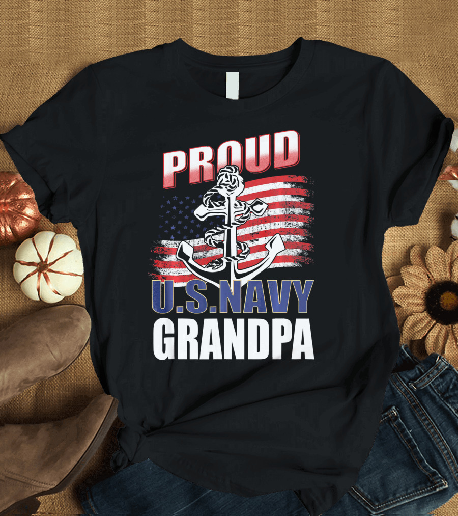 Proud U.S. Navy Grandpa Best T-Shirt