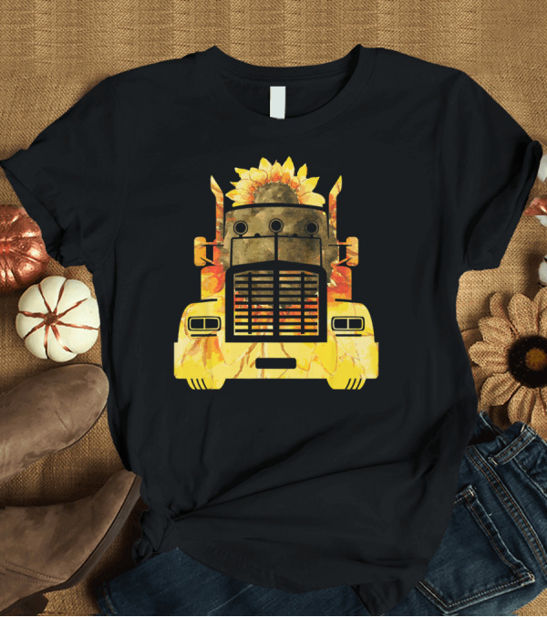T-Shirt: SUNFLOWER TRUCK AWESOME T-Shirt SUNFLOWER TRUCK AWESOME T-Shirt