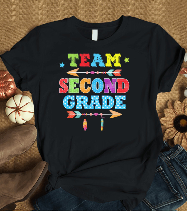 T-Shirt: Team 2nd Grade Teacher Student Squad Second Grade Arrows T-Shirt Team 2nd Grade Teacher Student Squad Second Grade Arrows T-Shirt