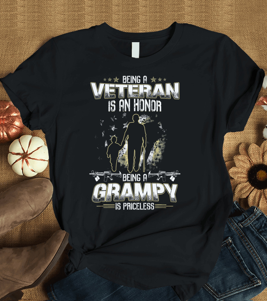 Being a Veteran is an Honor Being a Grampy is Priceless T-Shirt