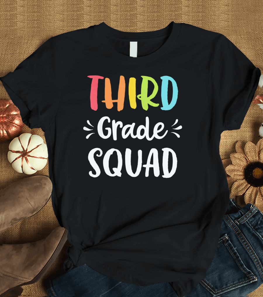 Third Grade Squad Funny 3rd Back to School T-Shirt