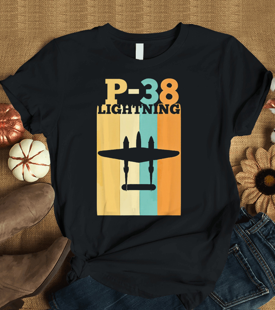 P-38 Lightning Vintage Warbird Fighter T-Shirt