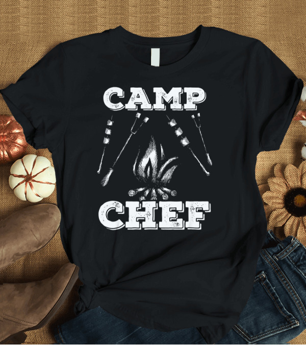 T-Shirt: Camp Chef Campfire Skewers Roasting Cooking T-Shirt Camp Chef Campfire Skewers Roasting Cooking T-Shirt