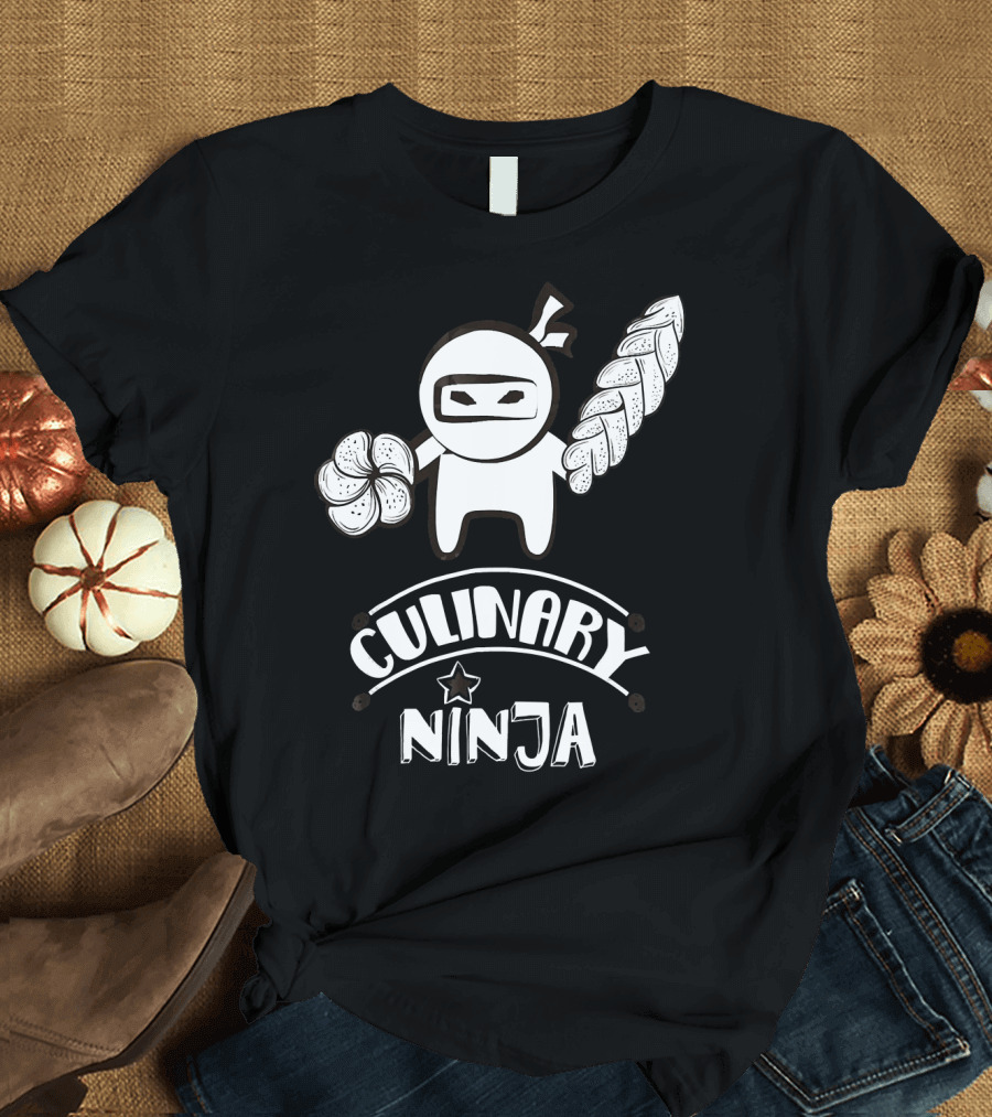 Culinary Ninja Cooking with Whisk and Ladle T-Shirt