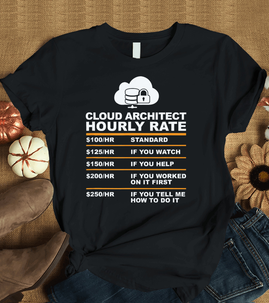 Cloud Architect Hourly Rate Standard Watch Help Worked First Tell T-Shirt