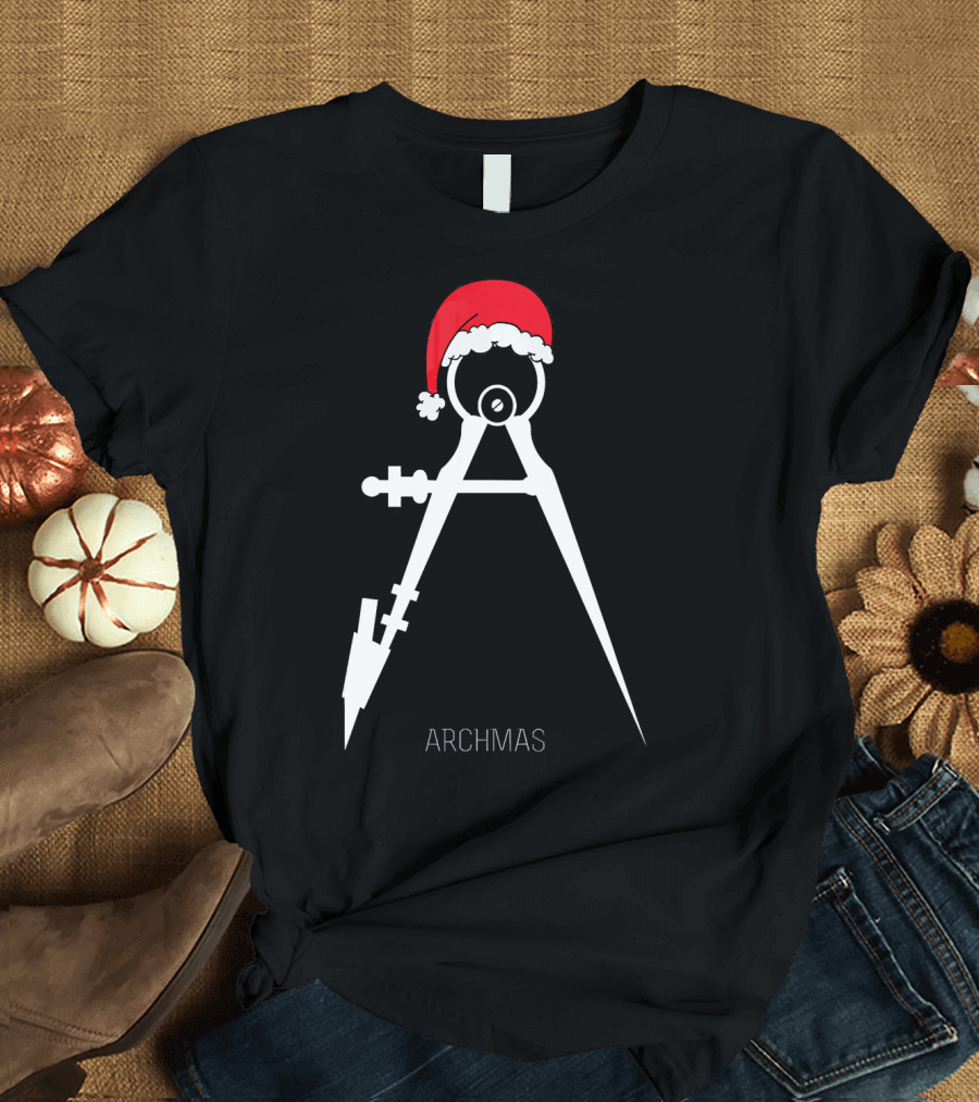 Archmas Christmas Architects Architecture Santa Hat T-Shirt
