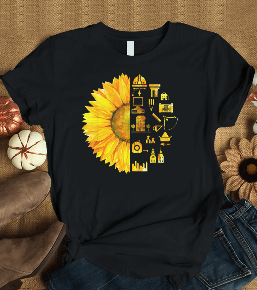 Sunflower Architect Icons Fusion T-Shirt