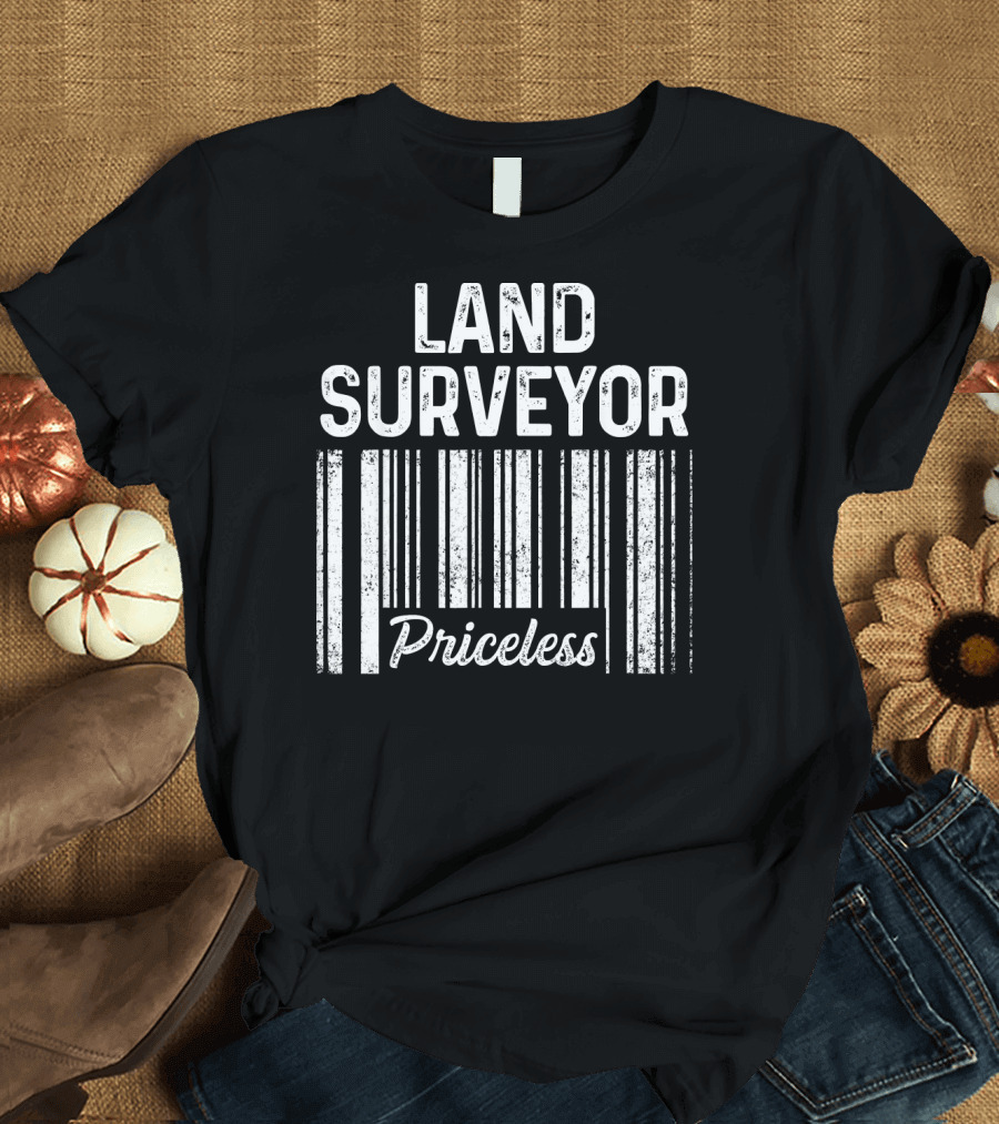 Land Surveyor Priceless Barcode T-Shirt