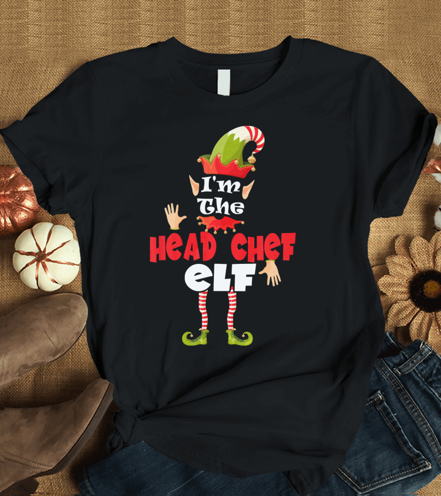 I'm the Head Chef Elf Christmas Holiday Pajama Matching T-Shirt