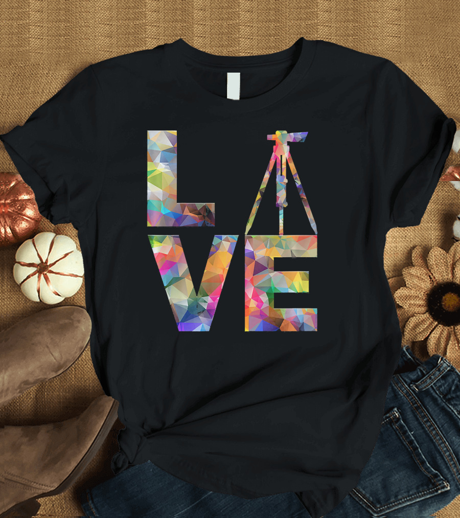 Surveyor Love Land Survey Geometric T-Shirt