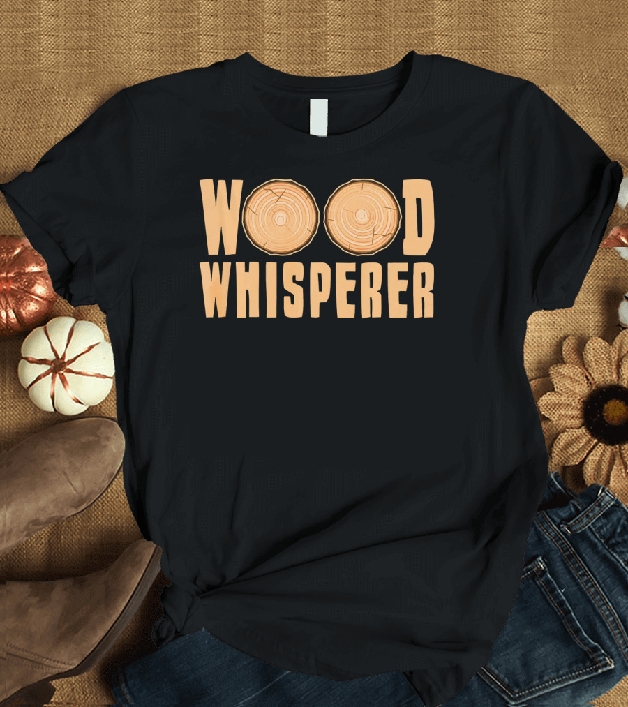 Wood Whisperer Woodworking Carpenter Tree Rings T-Shirt
