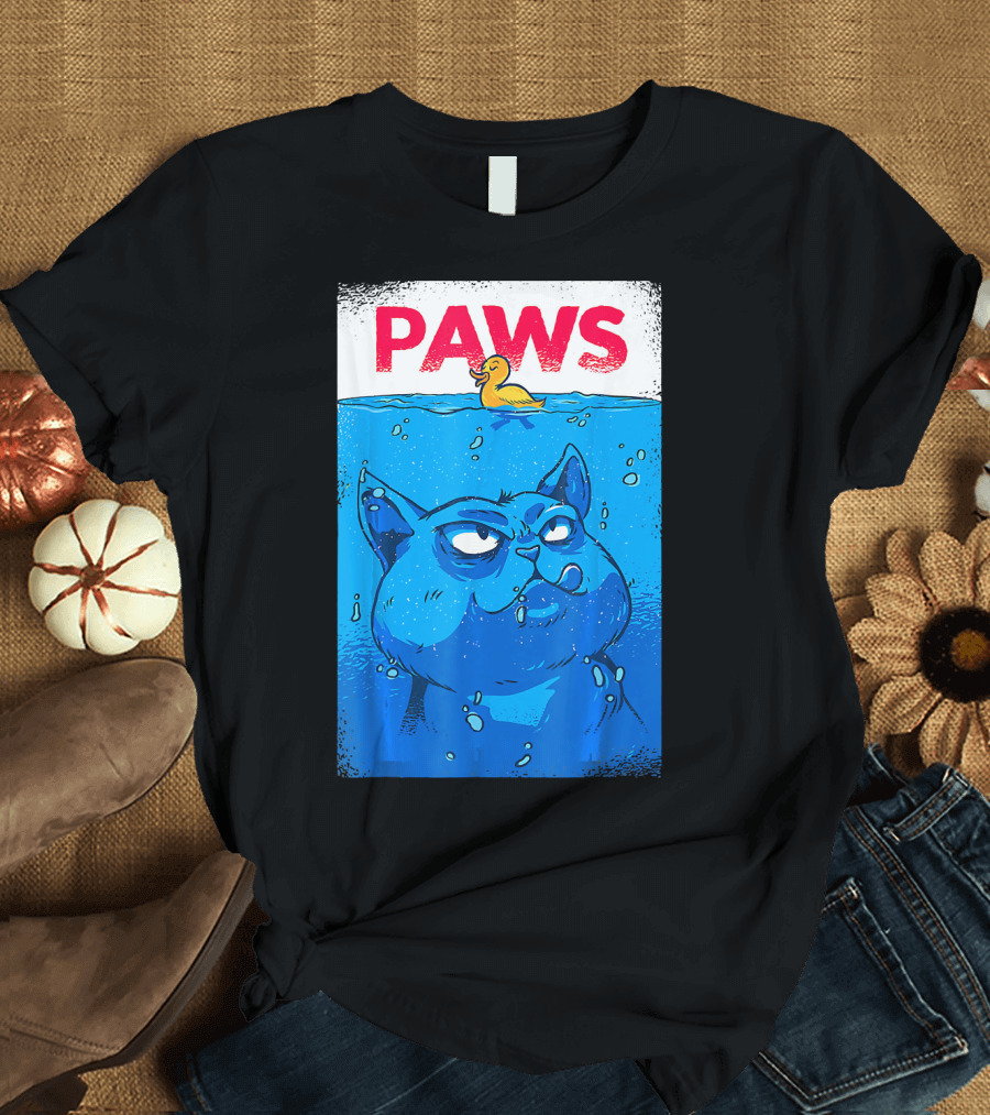 PAWS Funny Cat and Duck T-Shirt