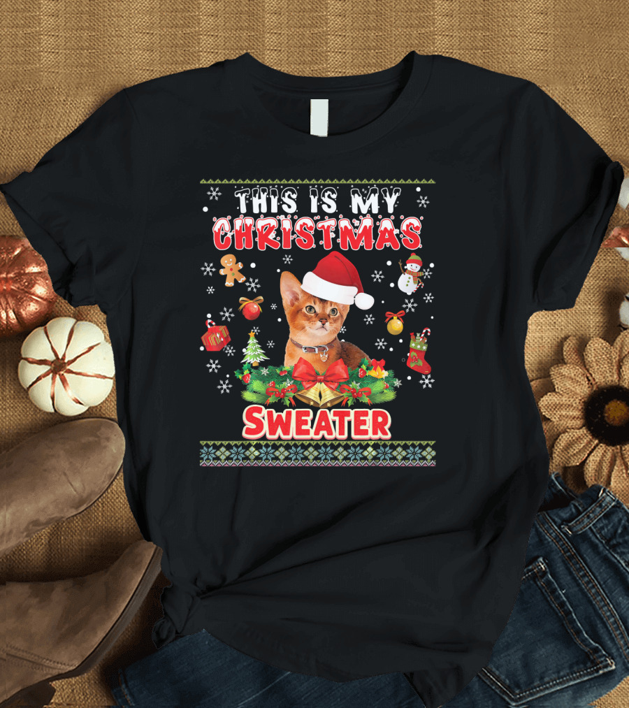 This Is My Christmas Abyssinian Cat T-Shirt
