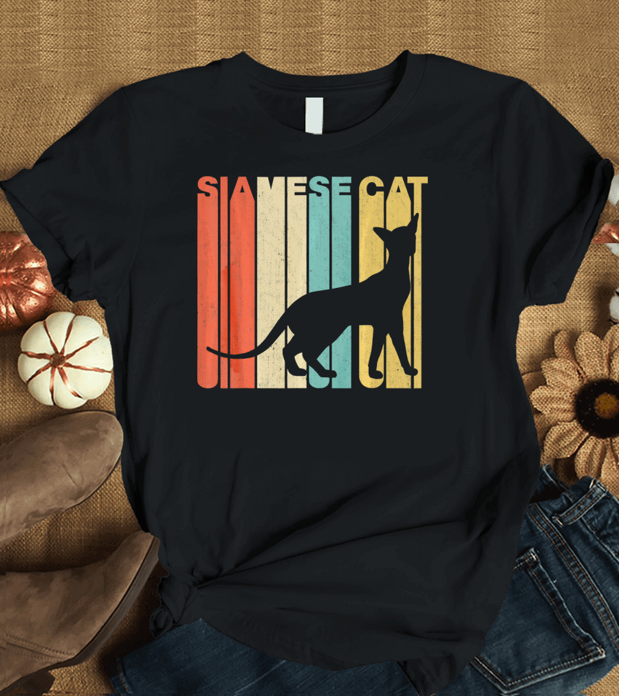 Retro Vintage Siamese Cat T-Shirt