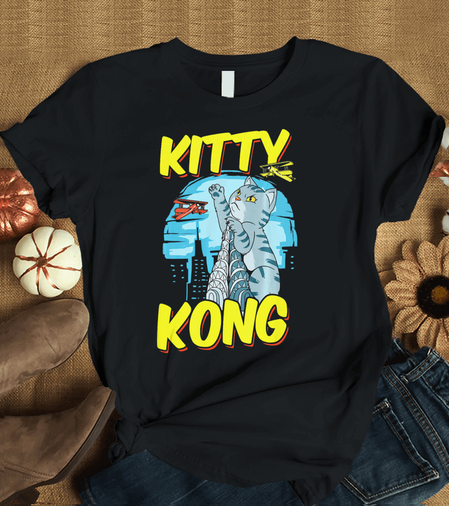 Kitty Kong Cuddly Monster Fluff Sky Adventure T-Shirt