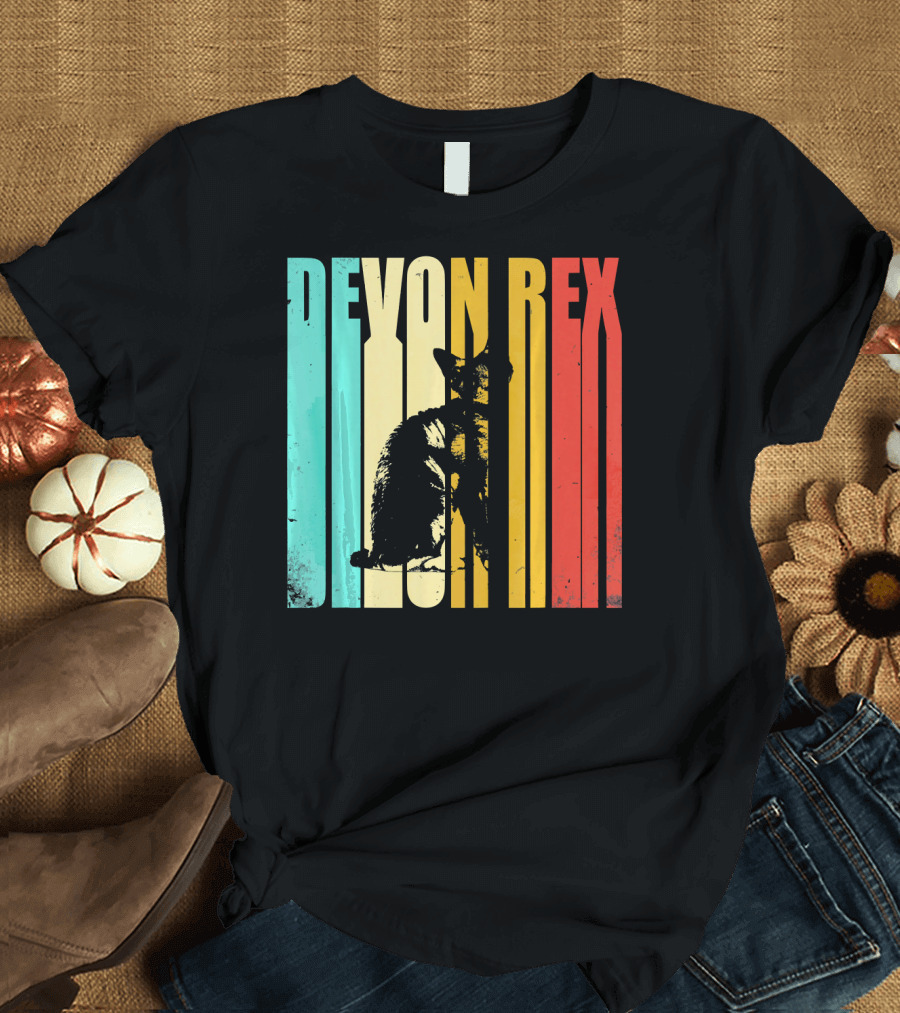 Devon Rex Vintage Retro Style Cat T-Shirt