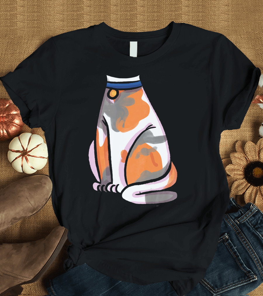 Calico Cat Halloween Costume with Collar T-Shirt