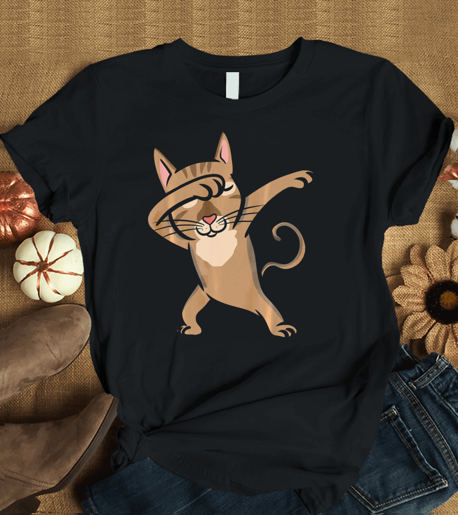 Dabbing Abyssinian Cat Performing Dab Dance T-Shirt
