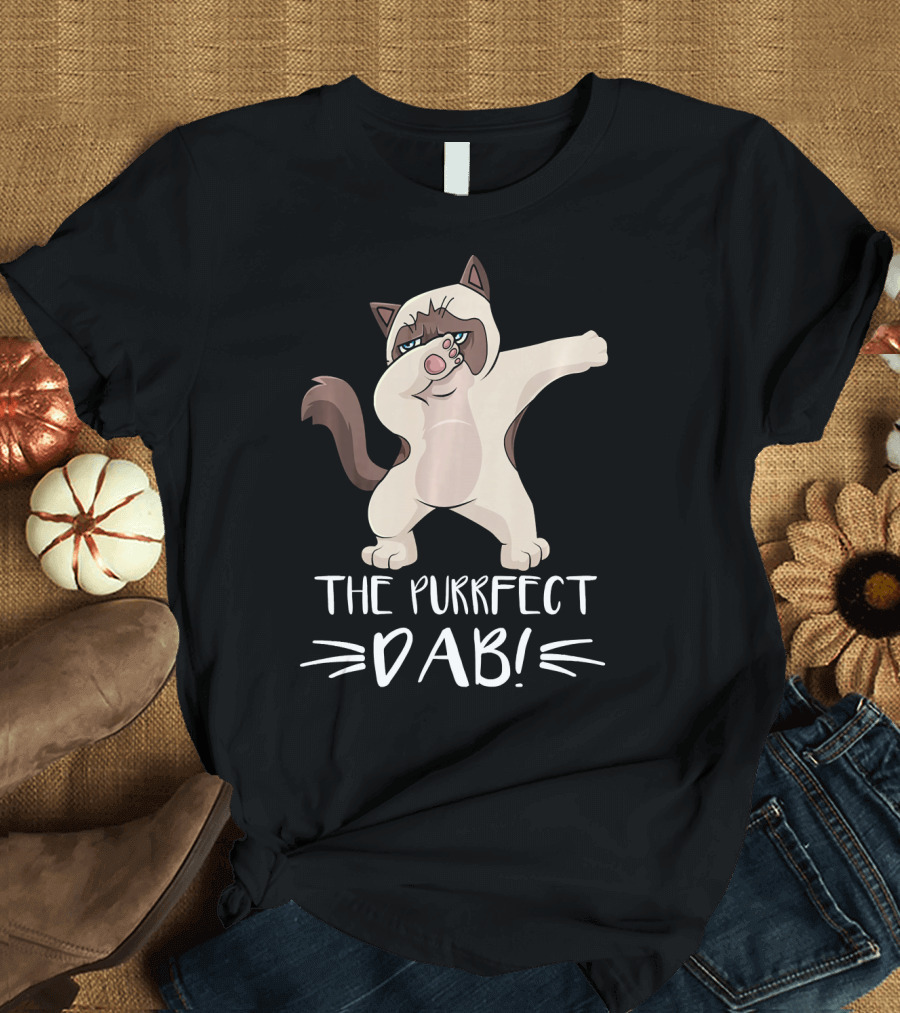 The Purrfect Dab Funny Dabbing Siamese Cat T-Shirt