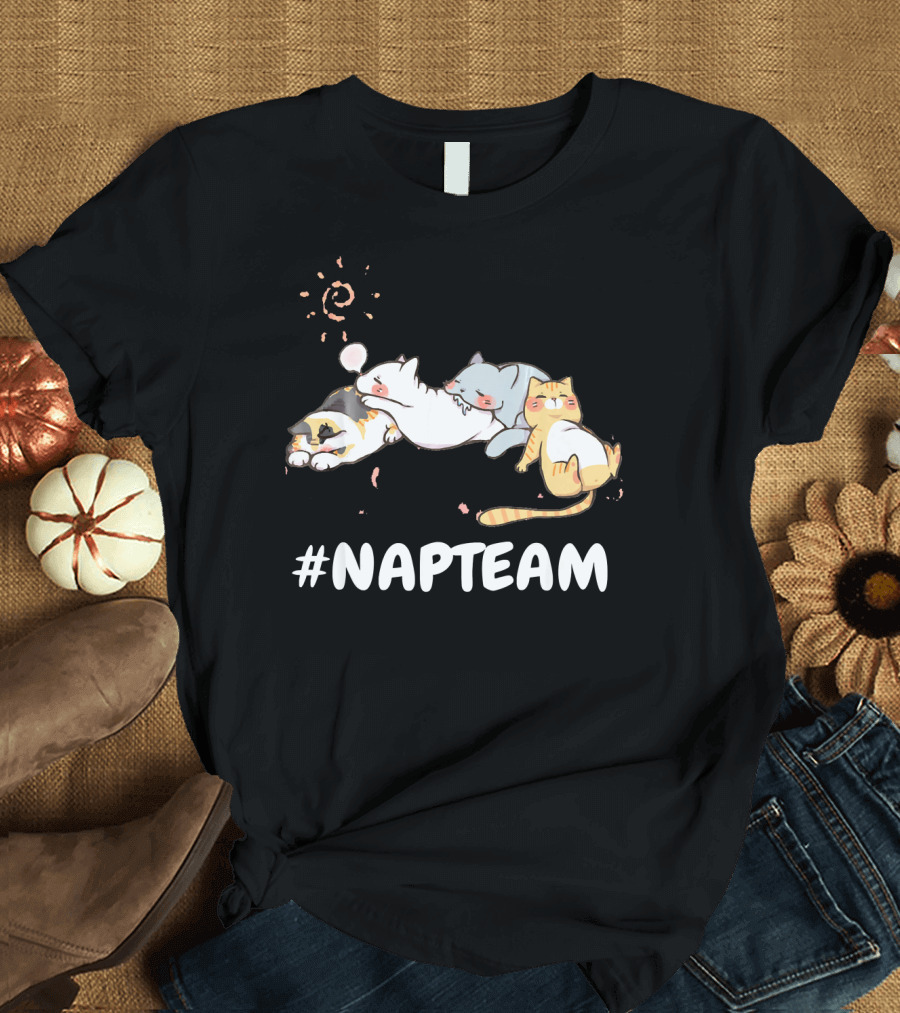 NapTeam Funny Cats Naps Lazy Cat Kitten Lover T-Shirt