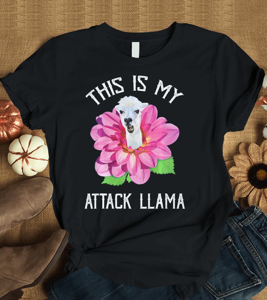 THIS IS MY ATTACK LLAMA ALPACA MEME CUTE LLAMA LOVER ATTACK FLOW T-Shirt