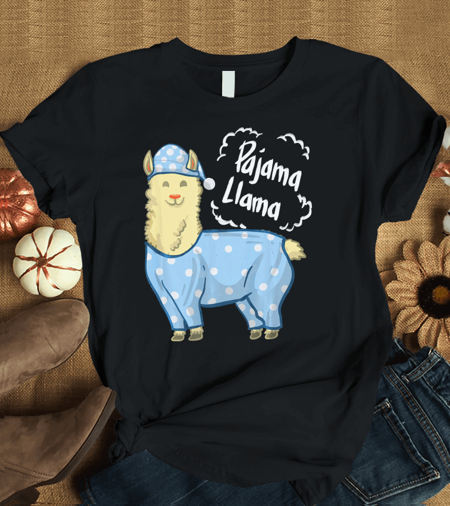 Pajama Llama Funny Alpaca Bedtime T-Shirt