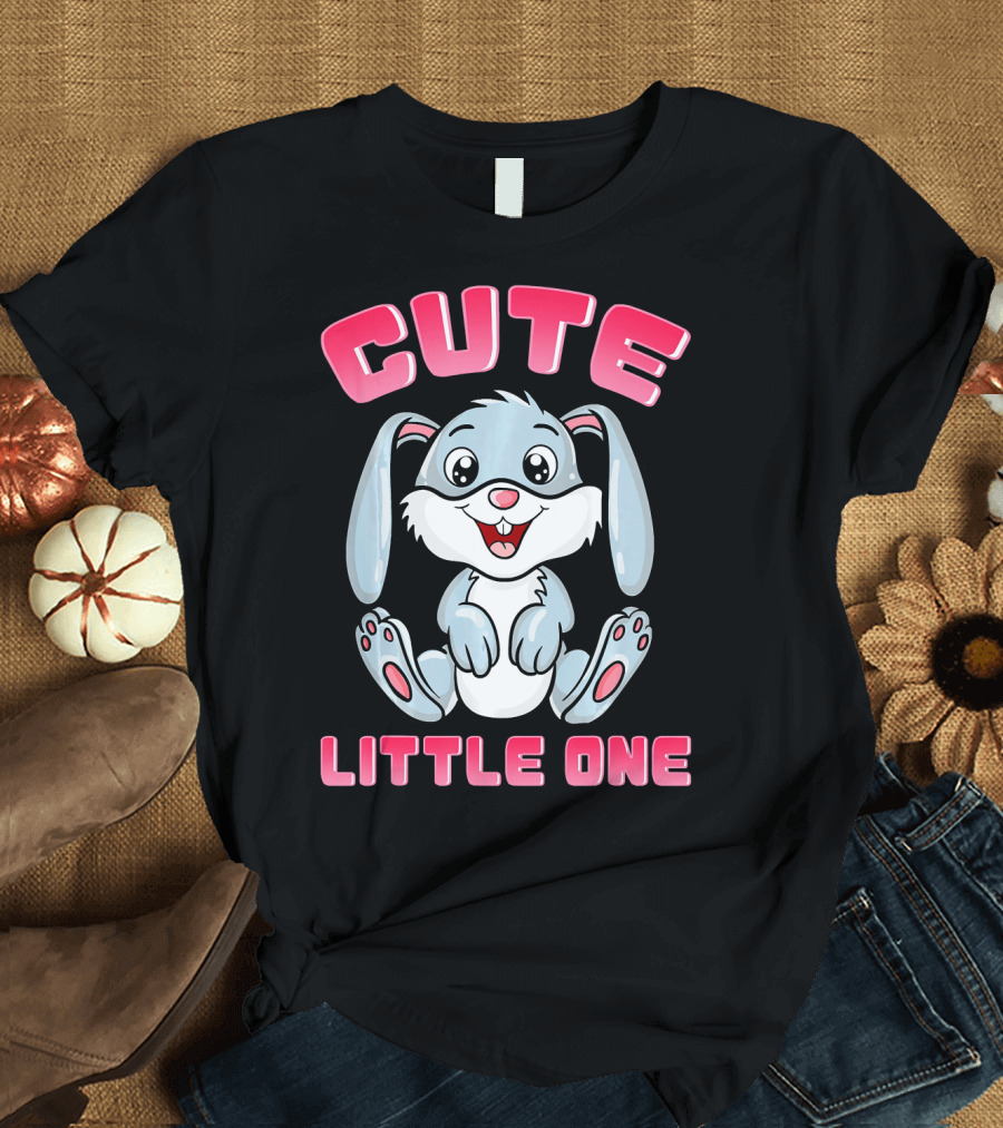 Cute Little One Happy Bunny With Floppy Ears T-Shirt