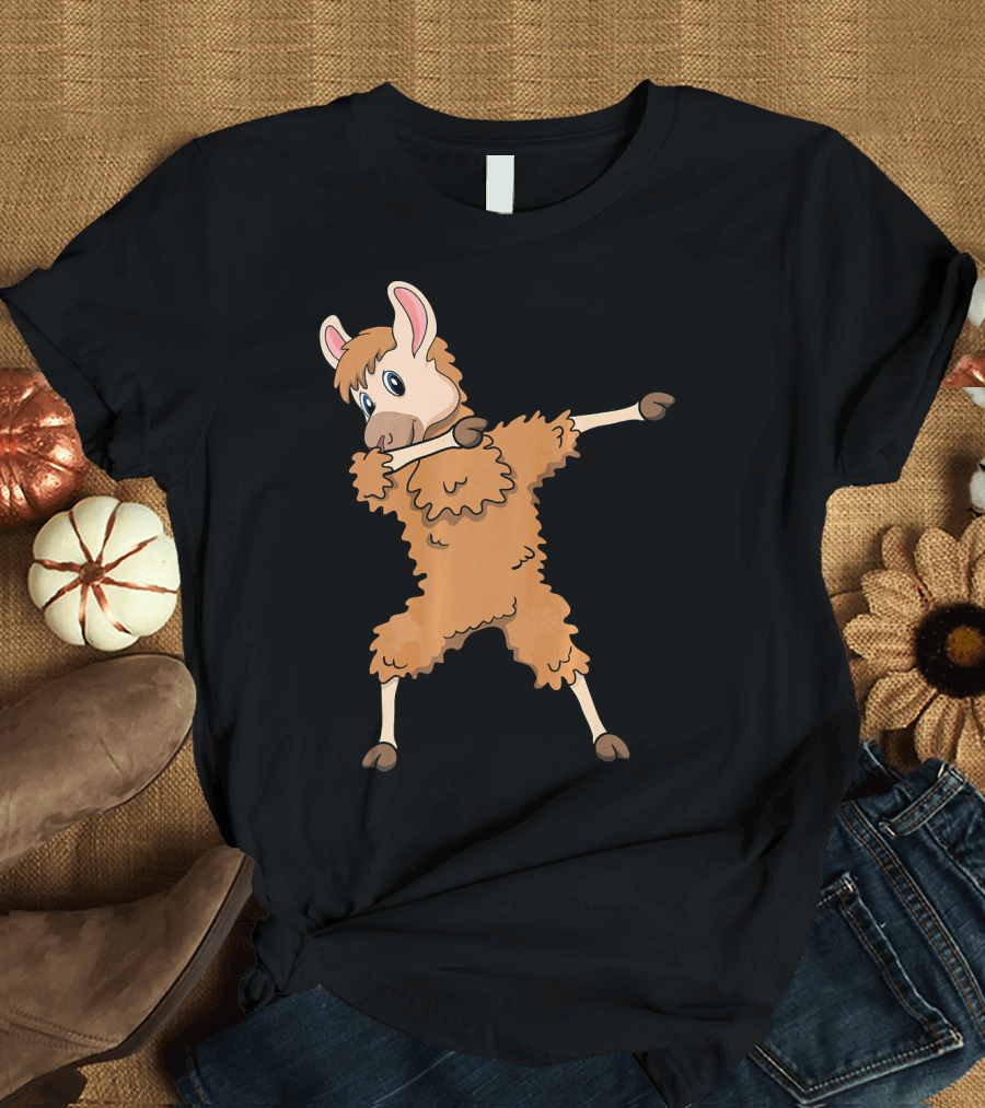 Dabbing Llama Dab Hip Hop Alpaca Trendy Dance Pose T-Shirt