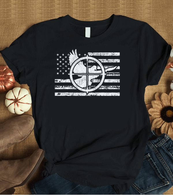 T-Shirt: American Flag Dove Hunt Patriot Targeting T-Shirt American Flag Dove Hunt Patriot Targeting T-Shirt