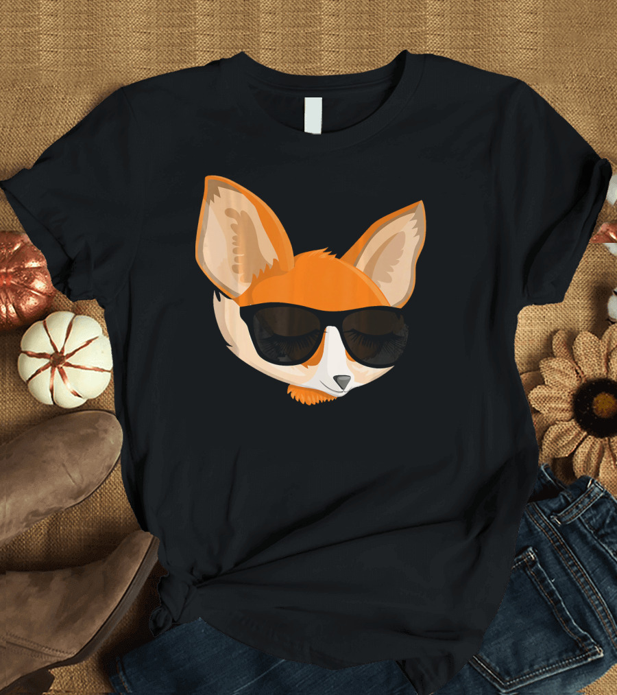 Cool Cute Fox with Sunglasses T-Shirt