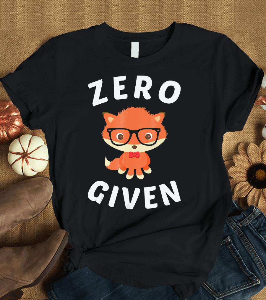 Zero Fox Nerdy Cute Fox Given T-Shirt