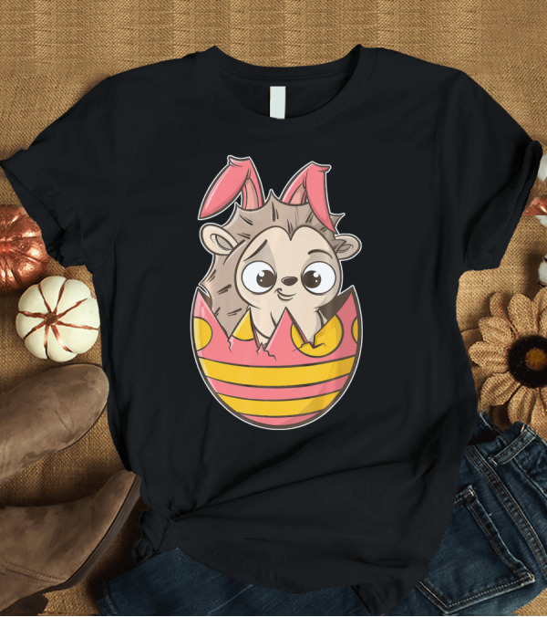 T-Shirt: Hedgehog Bunny Easter Egg T-Shirt Hedgehog Bunny Easter Egg T-Shirt