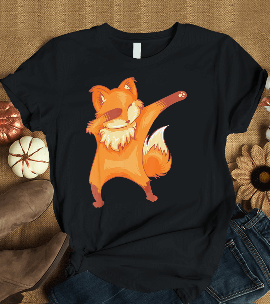 Dabbing Fox Lover Funny Cool Fox Dancing T-Shirt