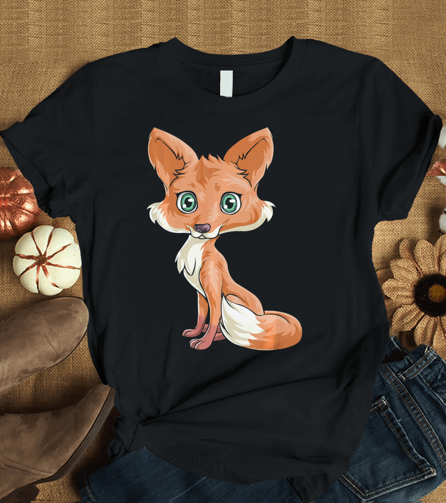 Fox Funny Foxes Cute Cartoon Fox T-Shirt