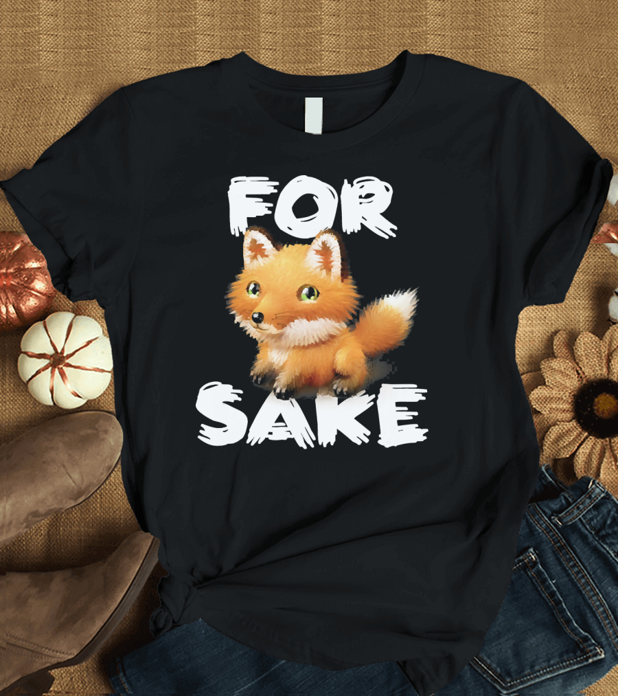 Cute Fox Illustration For Sake T-Shirt