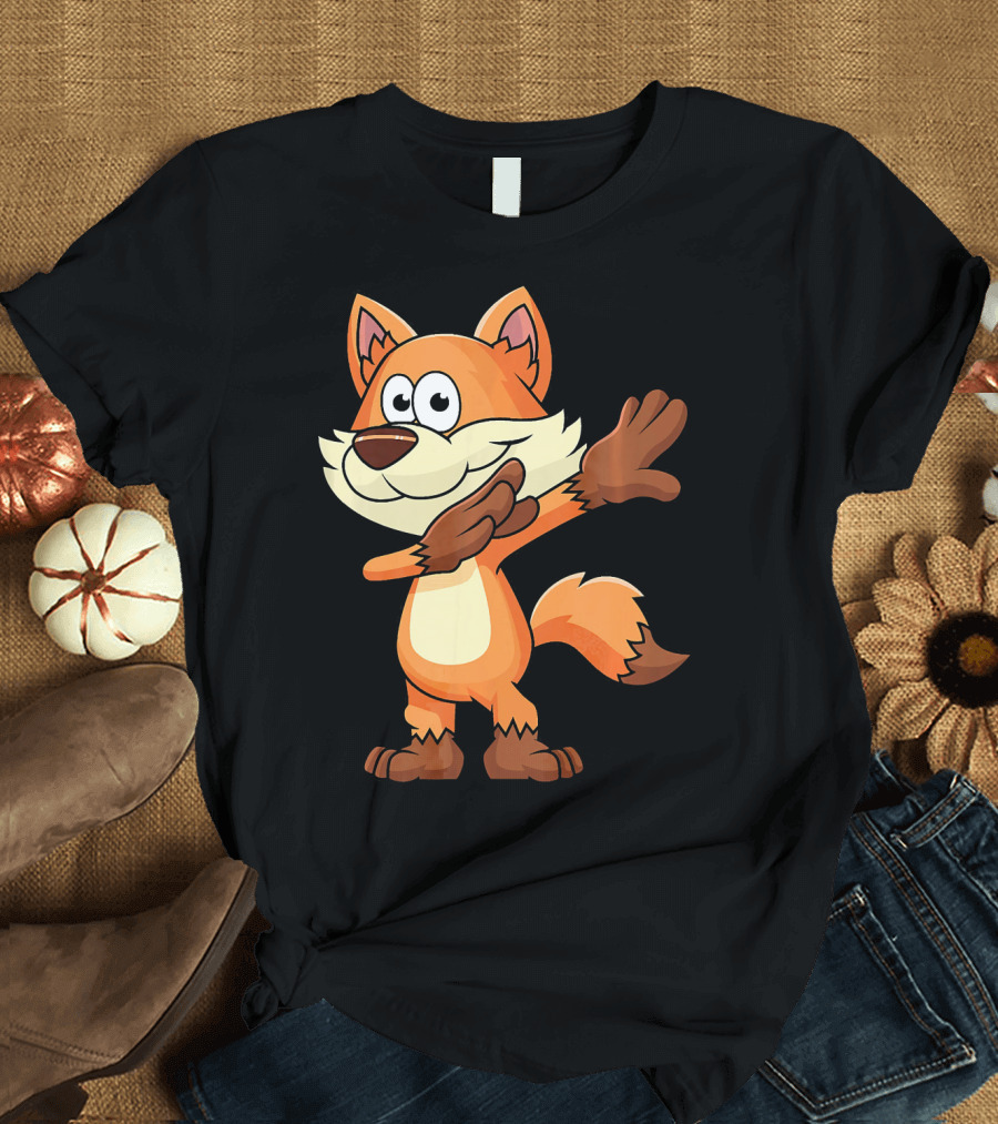 Fox Dabbing Dance Celebration Birthday T-Shirt