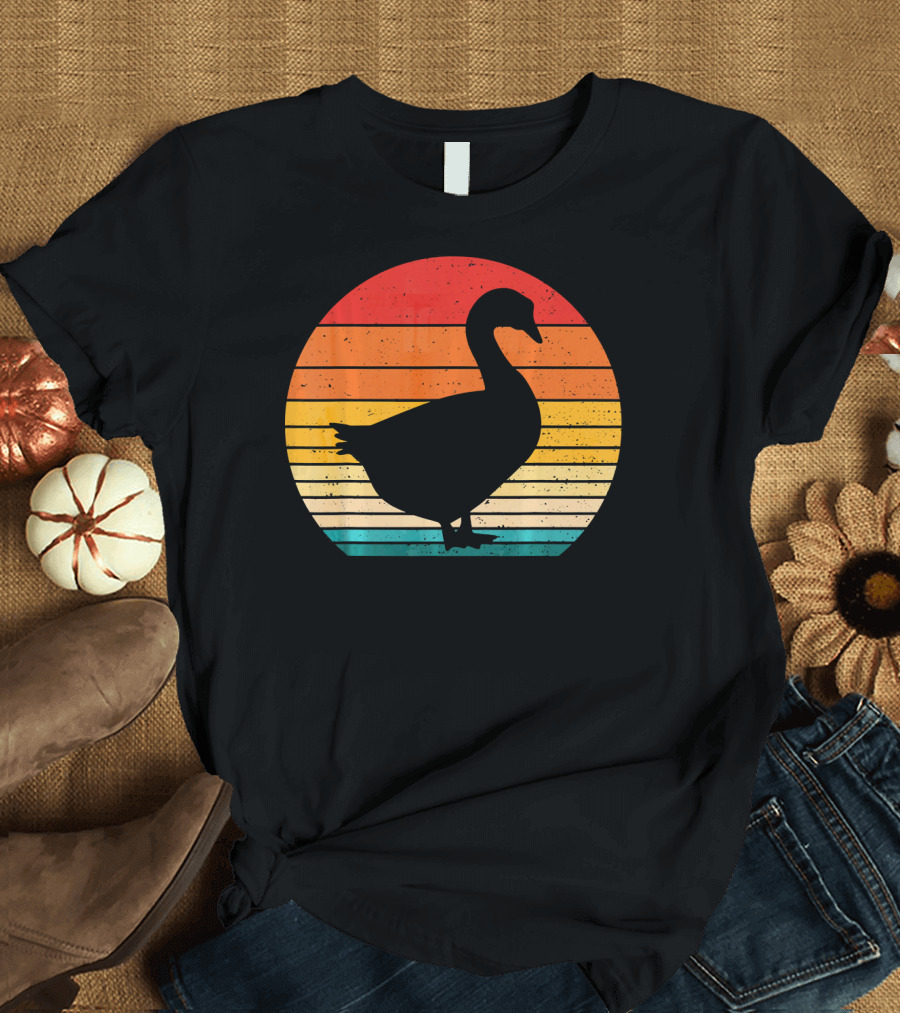 Funny Goose Vintage Retro Style 60s 70s Sunset T-Shirt