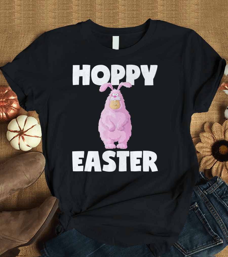 Hoppy Easter Funny Retro Bunny Costume T-Shirt