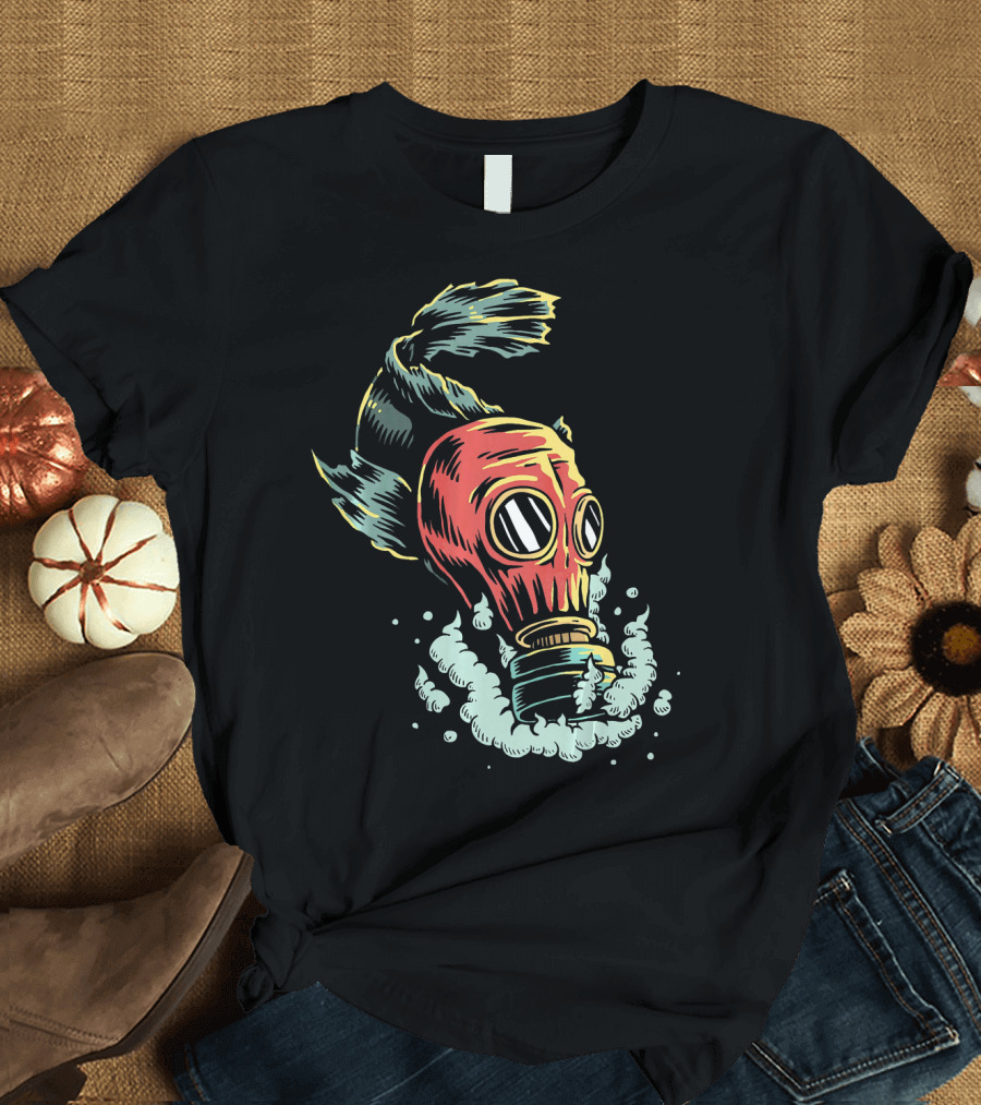 Japanese Koi Gas Mask Fusion Tattoo T-Shirt