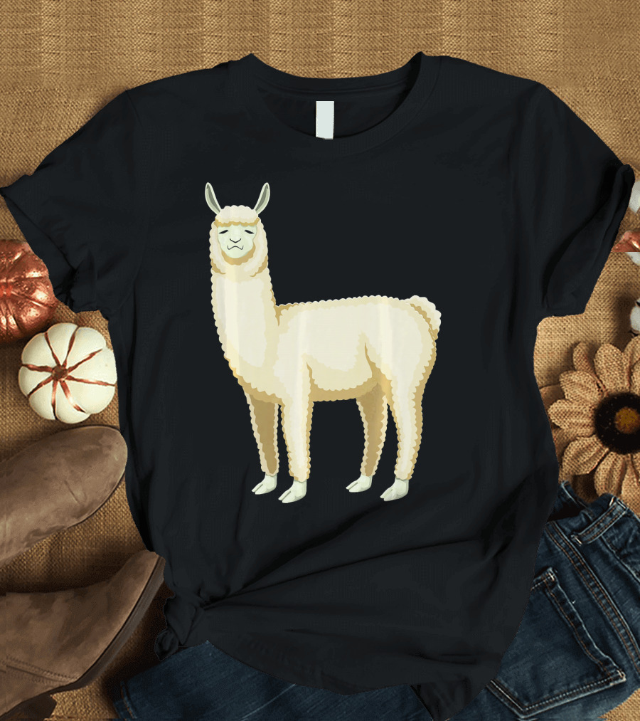 Llama Alpaca Women Men Kids Boy Animal T-Shirt
