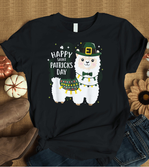 T-Shirt: HAPPY SAINT PATRICKS DAY Llama Kids Lucky T-Shirt HAPPY SAINT PATRICKS DAY Llama Kids Lucky T-Shirt