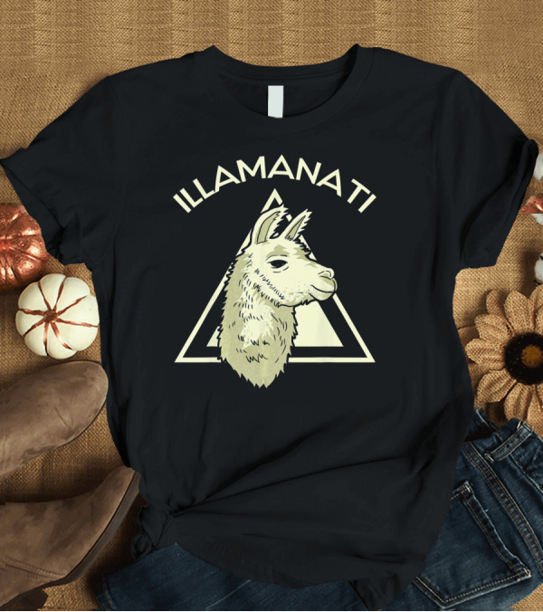 T-Shirt: Illamanati Llama Alpaca Illuminati Triangle T-Shirt Illamanati Llama Alpaca Illuminati Triangle T-Shirt